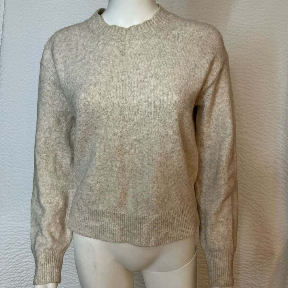 Everlane Crewneck Sweater Size XS Oatmeal Heather Wool Blend
